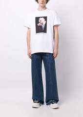 Alexander McQueen Solarised Flower cotton T-shirt