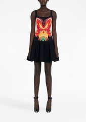 Alexander McQueen Solarised Orchid jacquard knit minidress