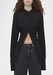 Alexander McQueen Split Hem Button Down Blouse