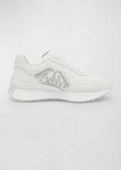 Alexander McQueen Sprint Leather Embroidered Logo Sneakers