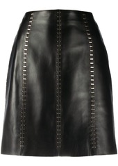 Alexander McQueen stapled leather mini skirt