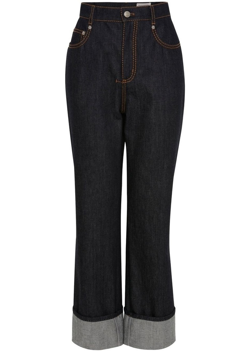 Alexander McQueen straight-leg cropped jeans