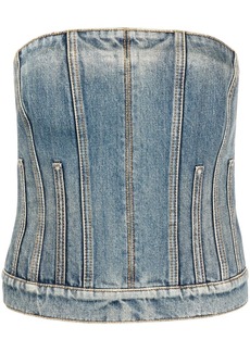 Alexander McQueen strapless denim top