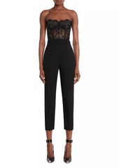 Alexander McQueen Strapless Lace Crop Bustier