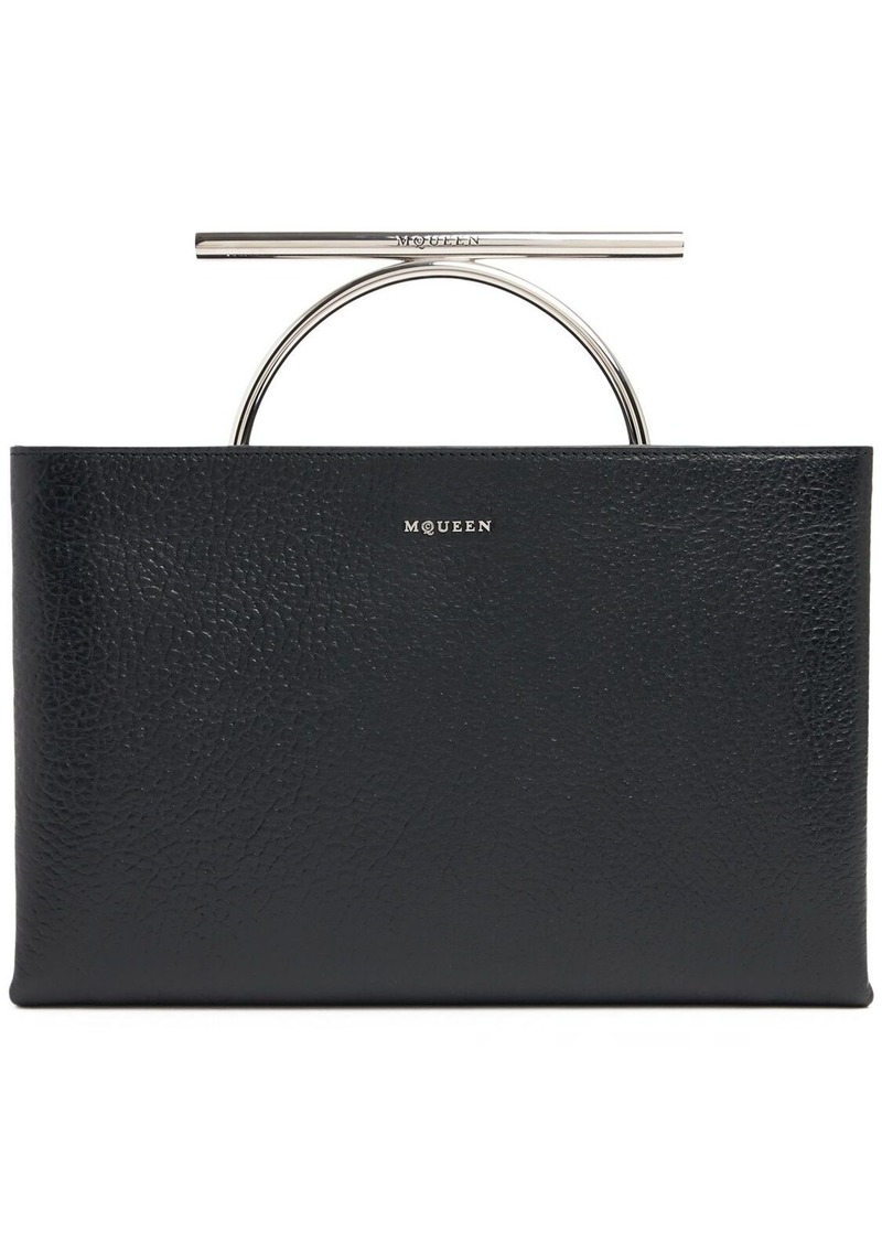 Alexander McQueen T-bar Grainy Leather Clutch