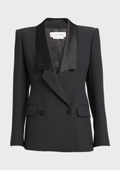 Alexander McQueen Tailored Blazer Jacket with Satin Lapel