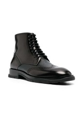 Alexander McQueen textured lace-up boots