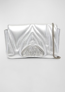 Alexander McQueen The Seal Mini Metallic Leather Crossbody Bag