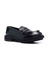 Alexander McQueen tread-sole penny-slot loafers