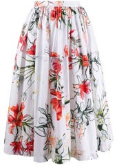 Alexander McQueen tropical flower print skirt