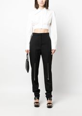 Alexander McQueen zip-embellished wool trousers