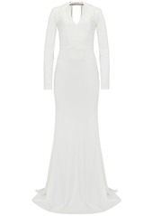 Alexander McQueen Twisted Bow Embroidered Evening Gown