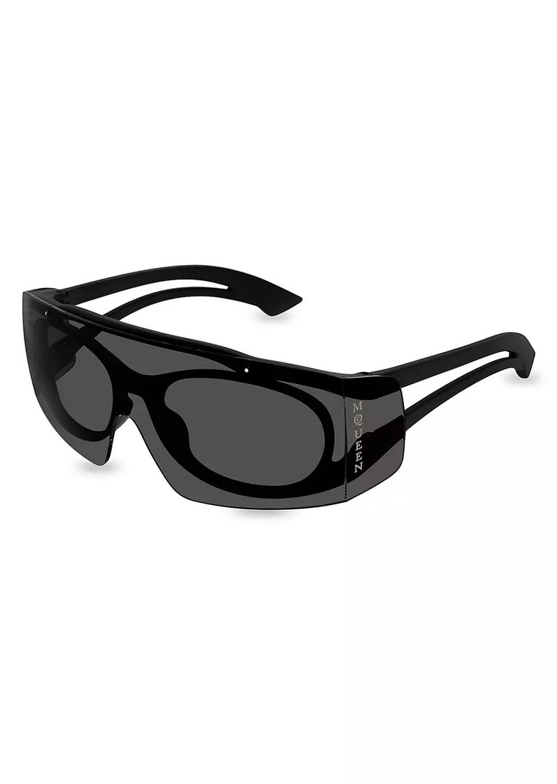 Alexander McQueen Two-Tone 99MM Mask Sunglasses