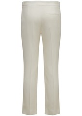 Alexander McQueen Viscose Blend High Rise Straight Pants