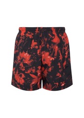 Alexander McQueen Wax Floral Print Nylon Swim Shorts