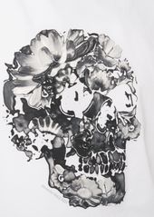Alexander McQueen Wax Flower Skull Print Cotton T-shirt