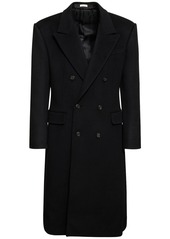Alexander McQueen Wide Shoulder Fitted Cashmere Coat