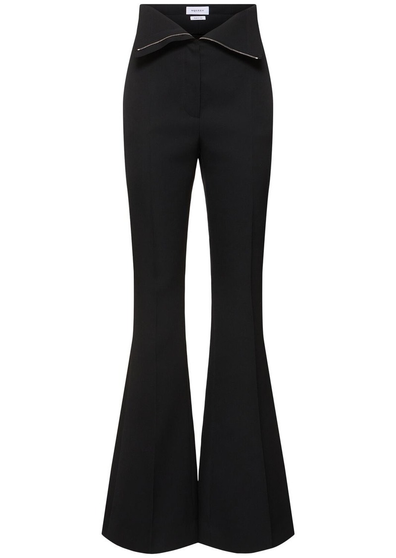 Alexander McQueen Wool High Rise Pants