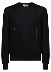 Alexander McQueen Wool Knit Sweater W/ Slash Details