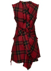 Alexander McQueen Wool Tartan Mini Dress