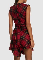 Alexander McQueen Wool Tartan Mini Dress