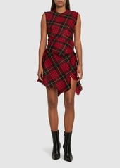 Alexander McQueen Wool Tartan Mini Dress