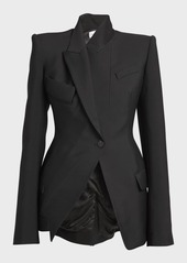Alexander McQueen Wool Upside-Down Blazer Jacket