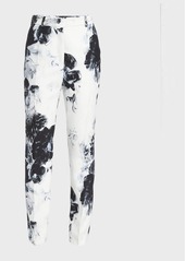 Alexander McQueen X-Ray Floral Print Straight-Leg Trousers