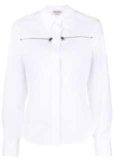 Alexander McQueen zip-embellished cotton shirt