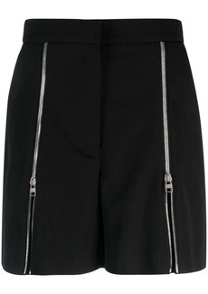 Alexander McQueen zip-embellished wool shorts