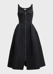 Alexander McQueen Zip-Front Midi Dress
