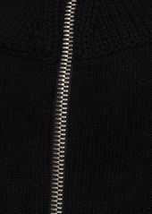 Alexander McQueen Zipped Cashmere Blend Turtleneck Sweater