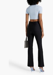 Alexander Wang - Cady and faux leather flared pants - Black - US 6