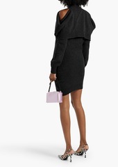 Alexander Wang - Cold-shoulder layered wool mini dress - Gray - XS