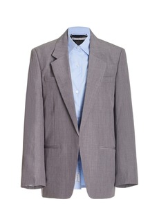 Alexander Wang - Convertible Oversized Blazer and Shirt - Grey - S/M - Moda Operandi