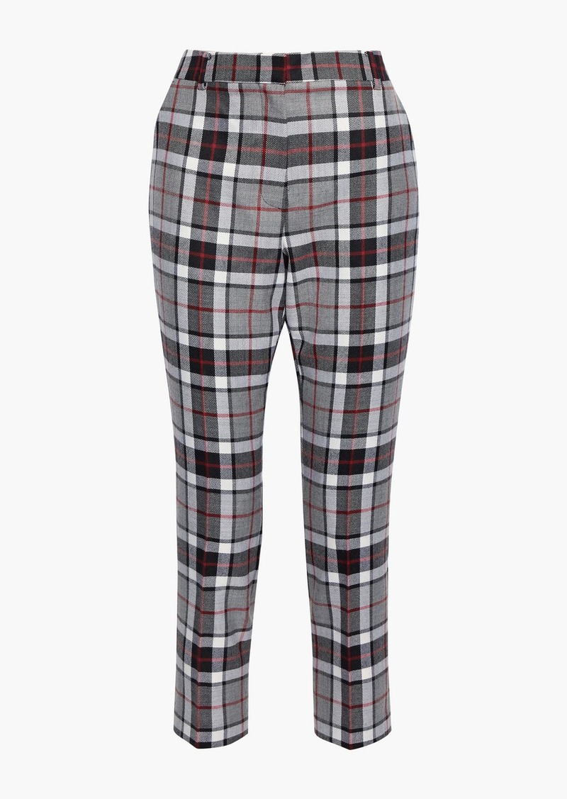 Alexander Wang - Cropped checked wool slim-leg pants - Gray - US 4