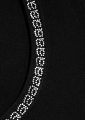 Alexander Wang - Cropped crystal-embellished stretch-knit top - Black - XS