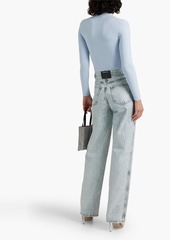 Alexander Wang - Crystal-embellished high-rise straight-leg jeans - Blue - 27