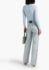 Alexander Wang - Crystal-embellished high-rise straight-leg jeans - Blue - 26