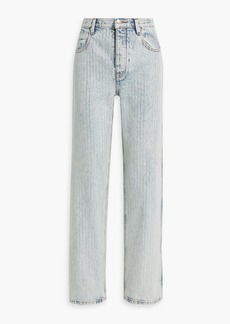 Alexander Wang - Crystal-embellished high-rise straight-leg jeans - Blue - 27