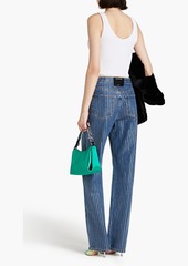 Alexander Wang - Crystal-embellished high-rise straight-leg jeans - Blue - 27