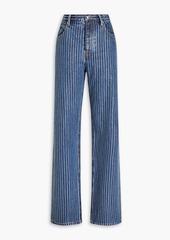 Alexander Wang - Crystal-embellished high-rise straight-leg jeans - Blue - 27