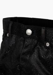 Alexander Wang - Crystal-embellished satin shoulder bag - Black - OneSize