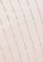 Alexander Wang - Crystal-embellished striped silk-satin mini shirt dress - Pink - XS