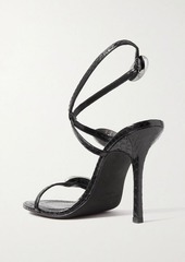 Alexander Wang - Dome snake-effect leather sandals - Black - EU 36