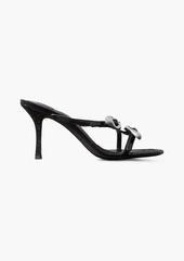 Alexander Wang - Dome snake-effect leather sandals - Black - EU 36