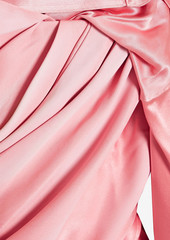 Alexander Wang - Draped dégradé silk-satin mini shirt dress - Pink - US 0