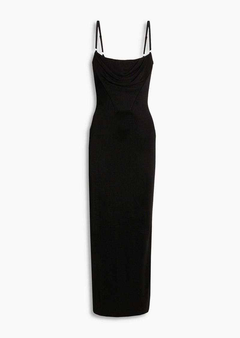 Alexander Wang - Draped woven maxi dress - Black - US 4