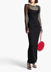 Alexander Wang - Draped woven maxi dress - Black - US 4