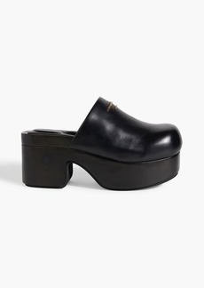 Alexander Wang - Embellished leather platform clogs - Black - EU 37